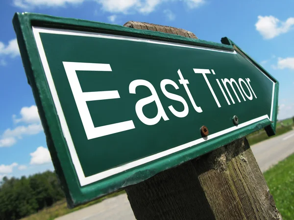Znak drogowy Timoru Wschodniego — Zdjęcie stockowe