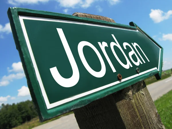 Jordania señal de tráfico — Foto de Stock