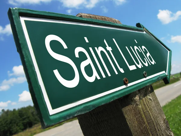 Saint Lucia tanda jalan — Stok Foto