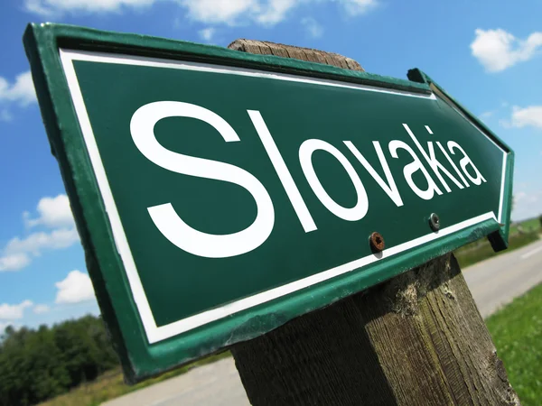 Slowakije verkeersbord — Stockfoto