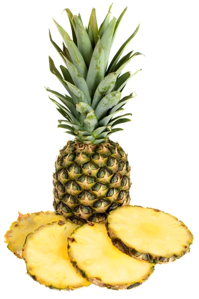 Pineapple on a white background, isolated. sliced — Stock Photo, Image