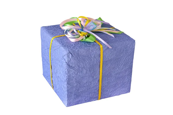 Caja de regalo púrpura — Foto de Stock