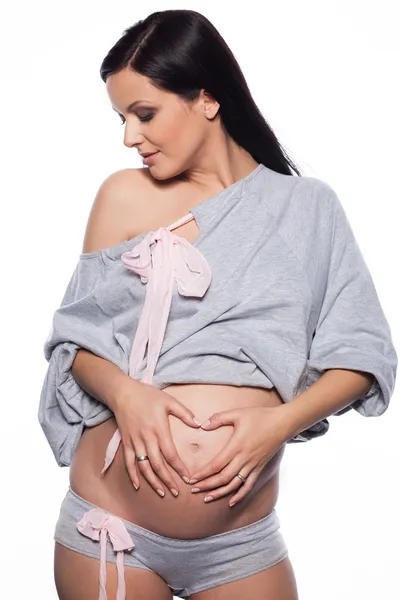 Vacker gravid kvinna — Stockfoto