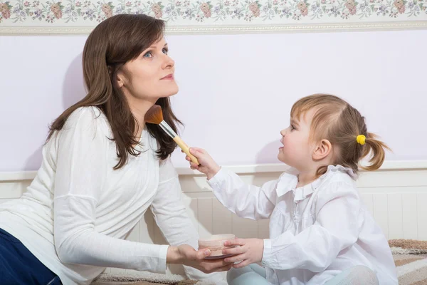 Mother and child having fun at home — Stock Photo, Image