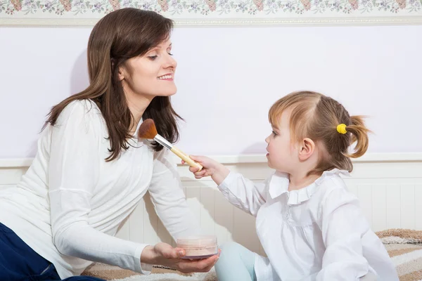 Mother and child having fun at home — Stock Photo, Image
