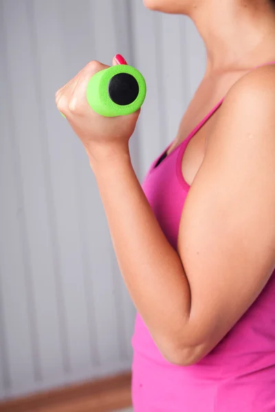 Woman doing fitness exercise — Stock Photo, Image