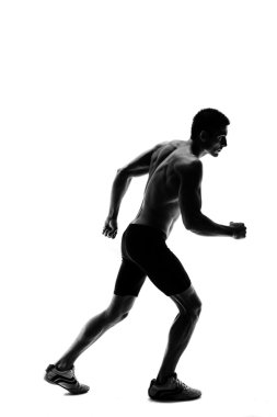 kaslı adam beyaz izole