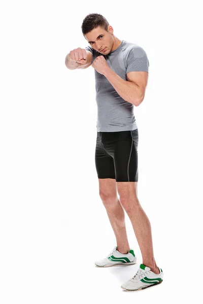 Young adult man boxing — Stock Photo, Image