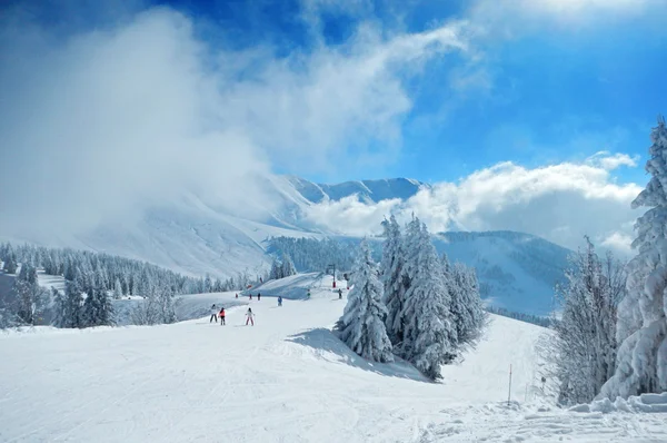 Ski slope at mountain — Stock Photo, Image