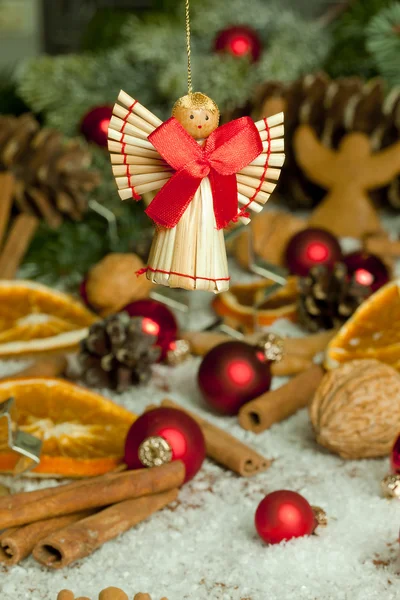 Handgemaakte Kerstmis engel Stockfoto