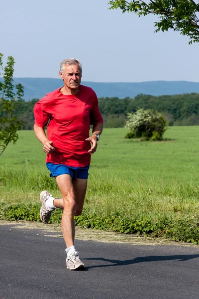 Senior runner — Stock Photo, Image