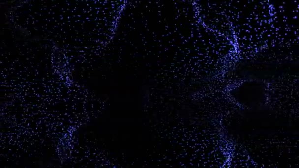 Espacio azul en fondo oscuro — Vídeo de stock