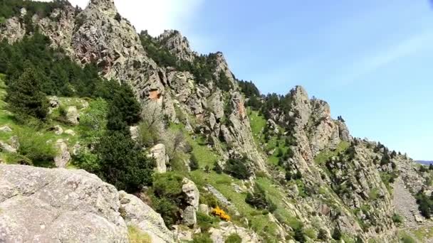 Schöne Fluss-Detail auf dem Pirineus (Spanien) — Stockvideo