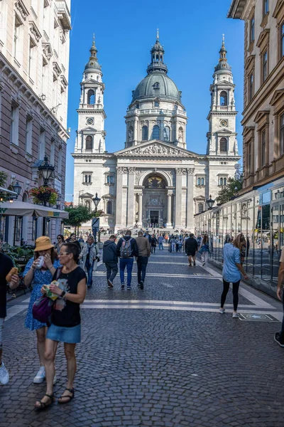 匈牙利最大的著名主教座堂 圣布达佩斯的斯蒂芬大教堂03 2021匈牙利 — 图库照片