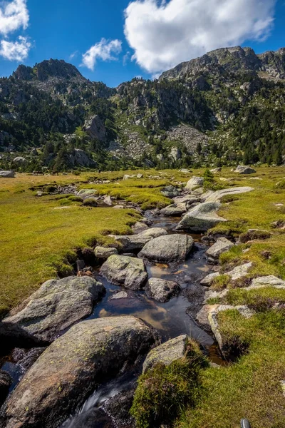 Zomer Landschap Cerdanya Pyreneeën Bergmeer Catalonië Spanje — Stockfoto