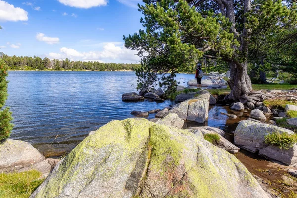 Paisagem Verão Cerdanya Pirinéus Lago Montanha Catalunha Espanha — Fotografia de Stock