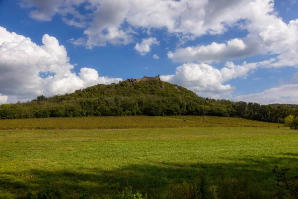 Fin Historisk Ungersk Landskap Medeltida Slott Szigliget — Stockfoto