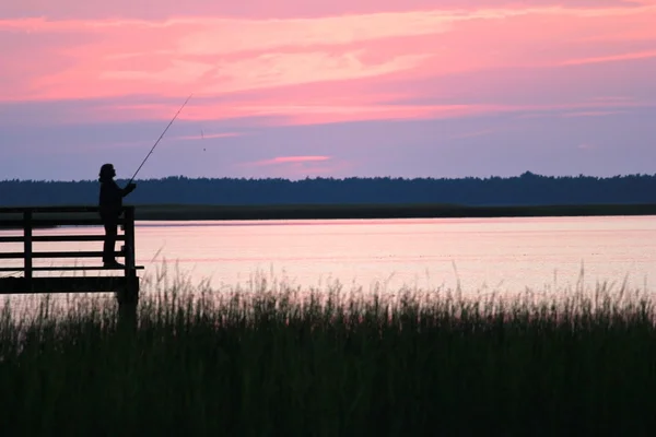 Pesca en el lago Lebsko, Polonia —  Fotos de Stock