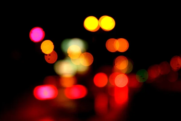 Luzes de rua desfocadas — Fotografia de Stock