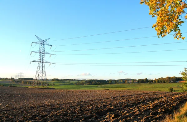 High voltage towers line — Stock Photo, Image