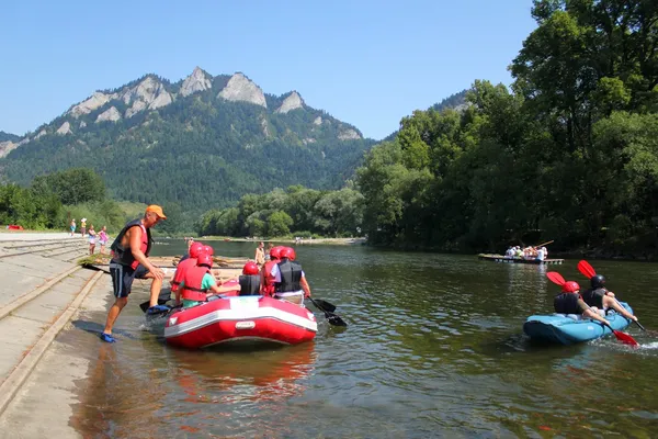 Rafting op de rivier de dunajec — Stockfoto