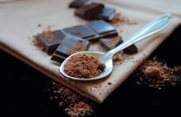 Chocolat et cacao en poudre — Photo