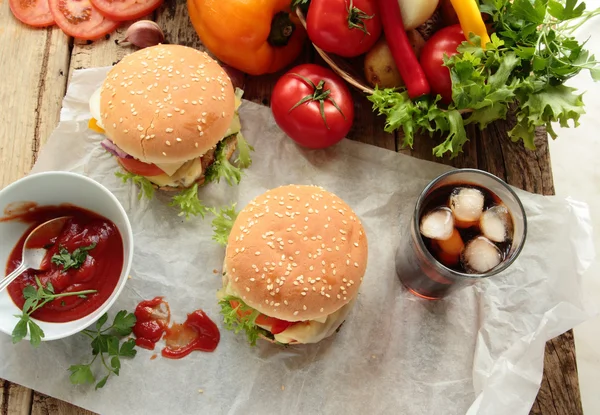 Hamburger fatti in casa — Foto Stock