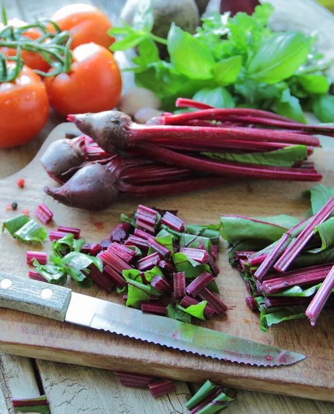 Remolacha roja y otros vegetales frescos —  Fotos de Stock