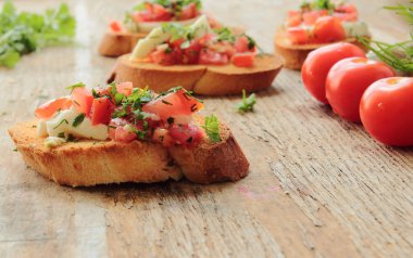 Bruschetta kahvaltı için