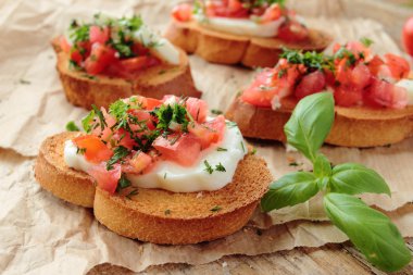 Bruschetta kahvaltı için