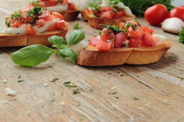 Bruschetta kahvaltı için