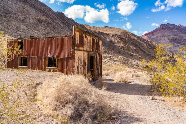 Abandoned Building Ghost Town Leadfield Titus Canyon Road Death Valley — Stock Photo, Image
