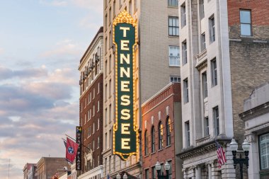 Knoxville, TN - 9 Ekim 2019: Tennessee Tiyatrosu Knoxville, Tennessee şehir merkezinde Ekim 1928 'de inşa edilmiştir.