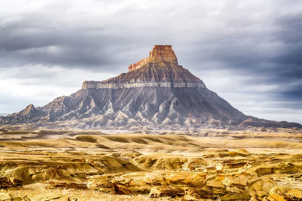 Factory Butte Caineville Badlands Utah — Stock Photo, Image