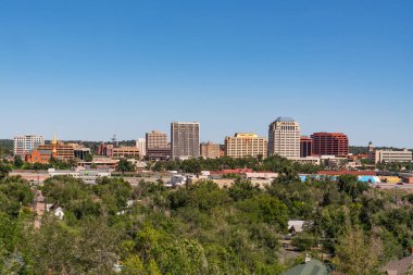 Colorado Springs, Colorado - August 12, 2022: City skyline of downtown Colorado Springs, Colorado