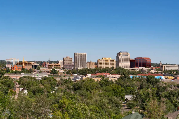 Colorado Springs, Colorado - August 12, 2022: City skyline of downtown Colorado Springs, Colorado