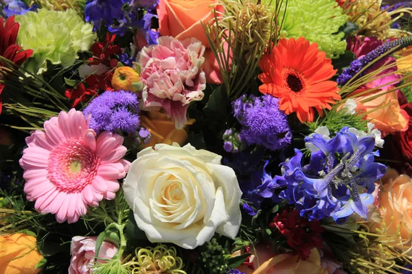 Mixed floral arrangement in bright colors