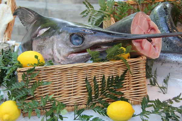 Swordfish at a French market — Stock Photo, Image