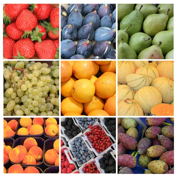 Fruit collage — Stockfoto