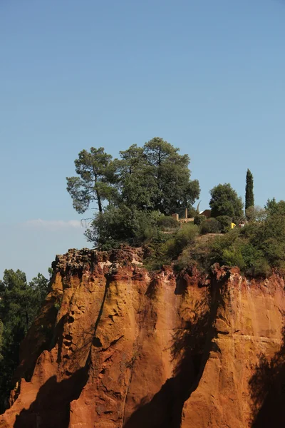 Ochre rocks in Roussillon — Stock Photo, Image