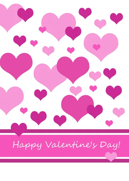 Roze harten valentine — Stockfoto