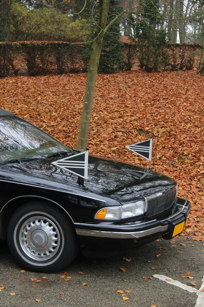 Carro funebre nero — Foto Stock