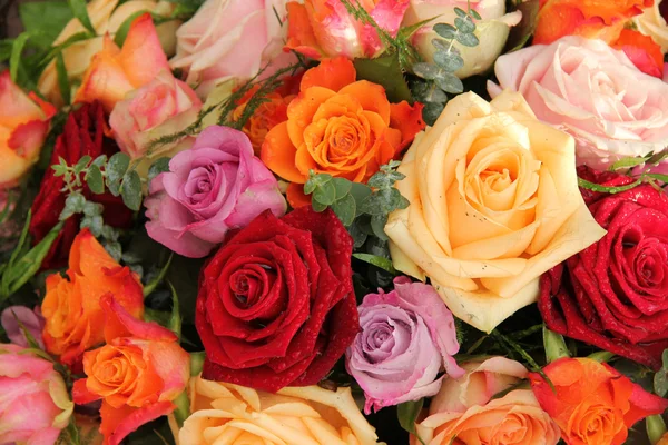 Colorful rose bouquet — Stock Photo, Image