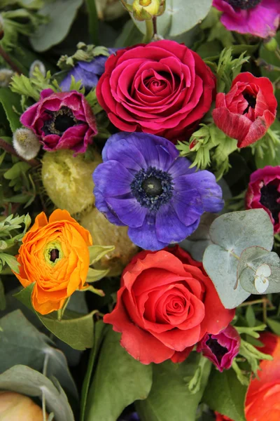 Wildflower arrangement in bright colors Stock Photo