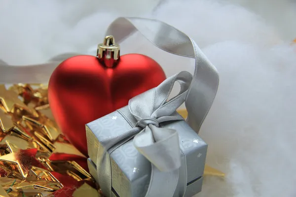 De gift van Kerstmis en decoraties — Stockfoto
