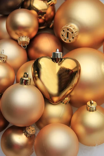 Christmas ornaments: 50 shades of gold — Stock Photo, Image