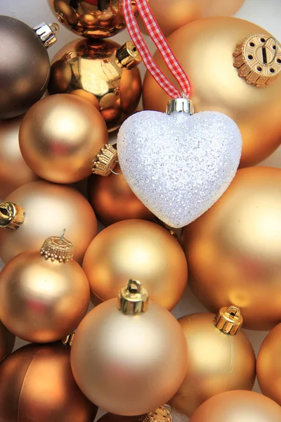 Golden Christmas decorations — Stock Photo, Image