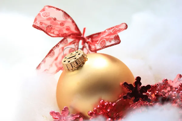 Vánoční dekorace v červené a zlaté Stock Fotografie