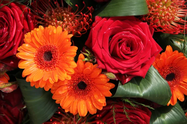 Bouquet laranja e vermelho — Fotografia de Stock