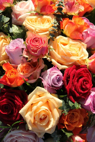 Barevné růže kytice — Stock fotografie